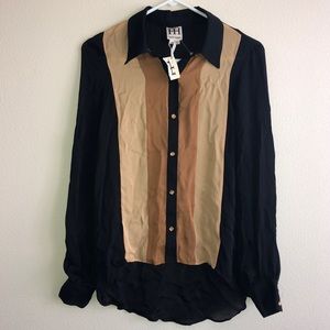 Haute Hippie Multi Color Long Sleeve Top Size XS